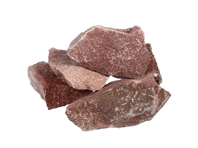 Камень Кварцит малиновый,колотый в коробке по 20 кг Банные штучки 03715